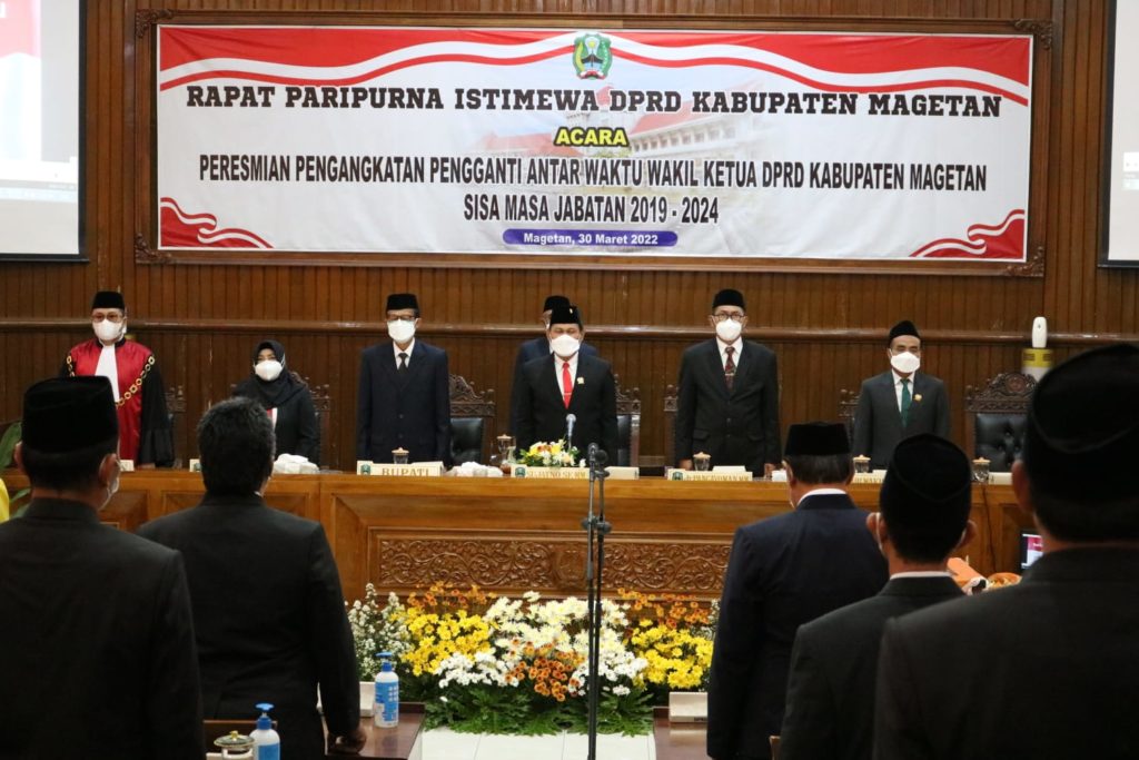 Peresmian Pengangkatan Paw Wakil Ketua Dprd Kabupaten Magetan Sisa Masa